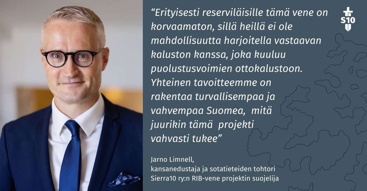 Jarno Limnell liittyy Sierra10 ry:n koulutusveneprojektiin keräyksen suojelijana